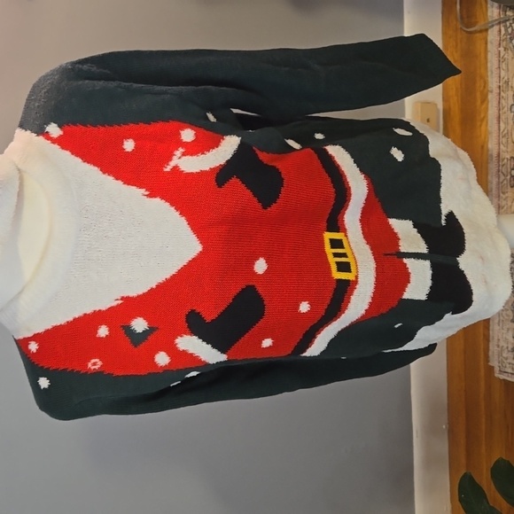 Merry Christmas by Poof Naughty Santa Christmas Sweater and Hat Set - Size M - Picture 5 of 12